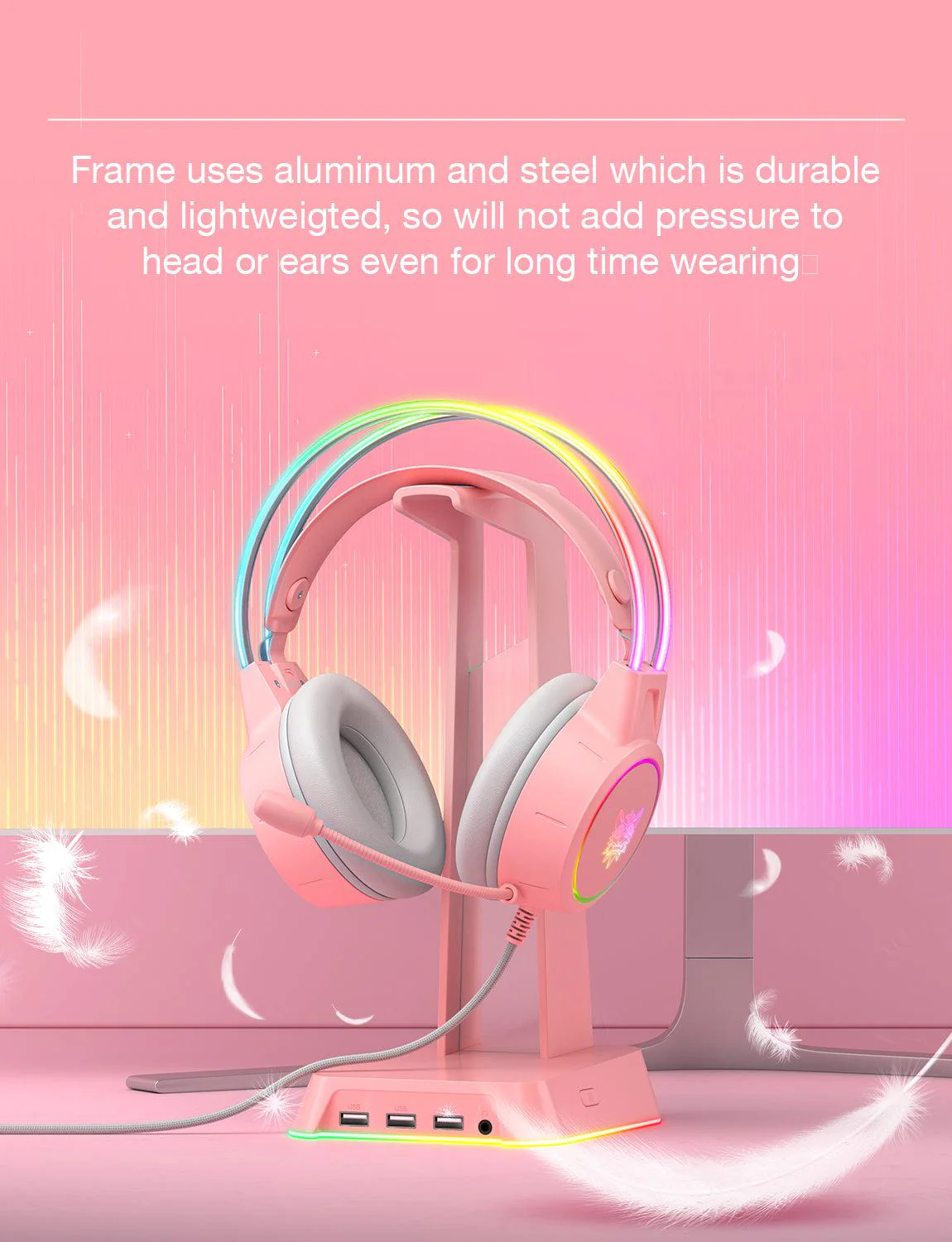 ONIKUMA X15 PRO RGB Gaming Headset – 50mm Hoparlör, Gürültü Engelleme Mikrofonu, PC, Xbox ve PS4 Uyumlu